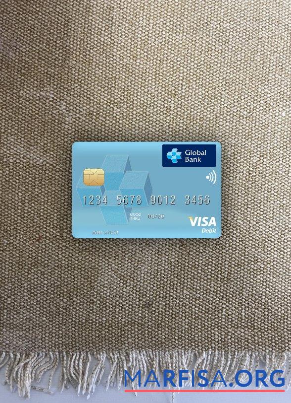 Downloadable Liberia Global Bank Liberia visa debit card photolook front example